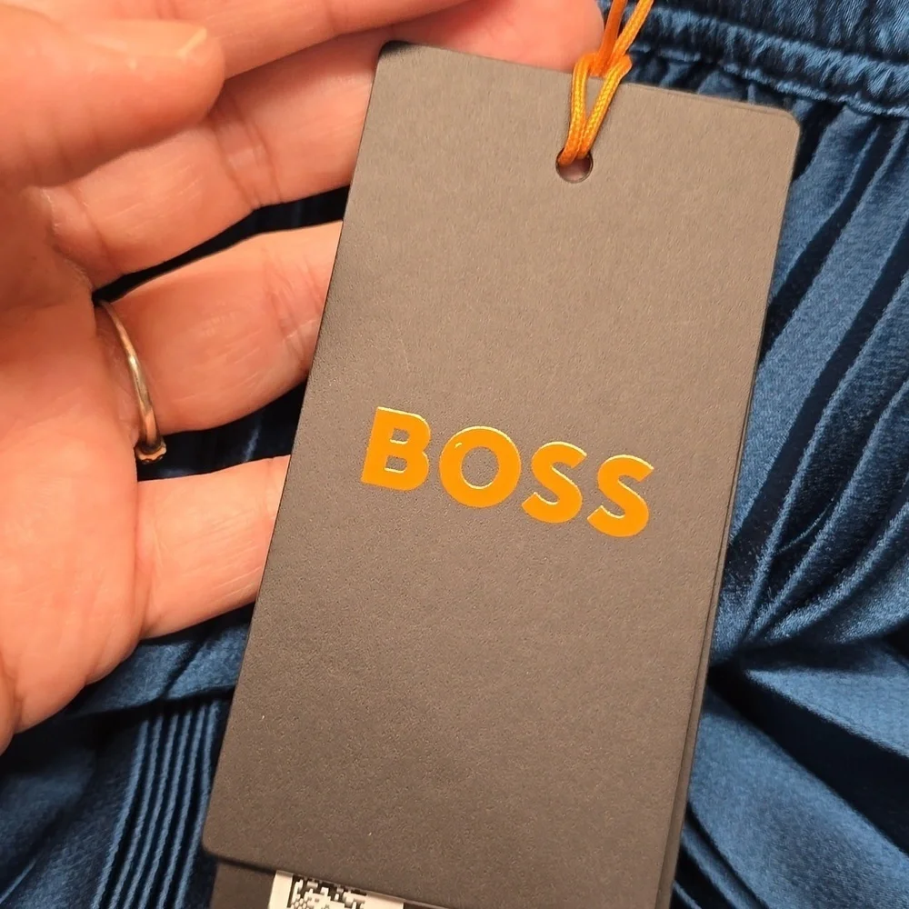 NWT: {BOSS Orange} Women's Pleated Pull-On A-Line Skirt in Teal - Size XL - Picture 13 of 17
